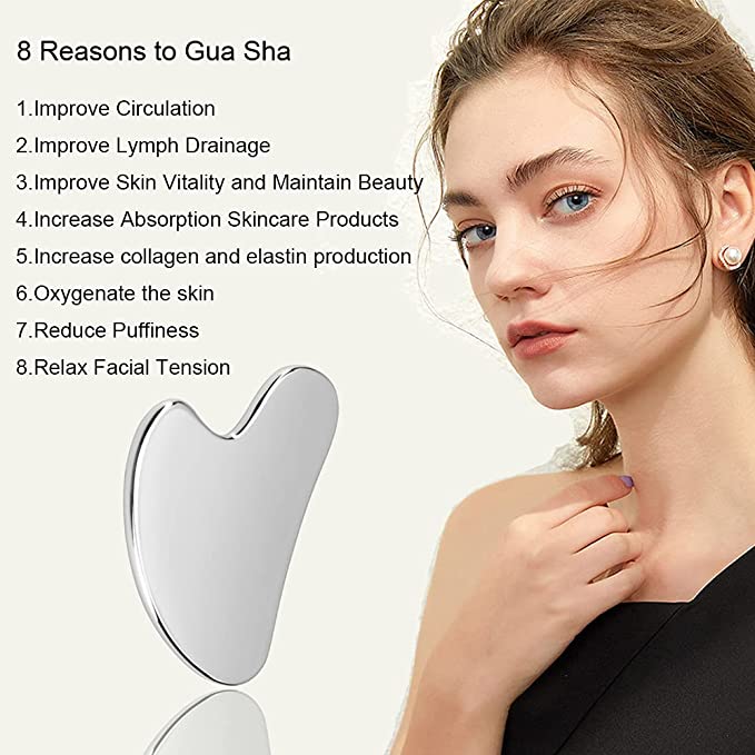 Gua Sha Stainless Steel Massage - VEDA AKIRA