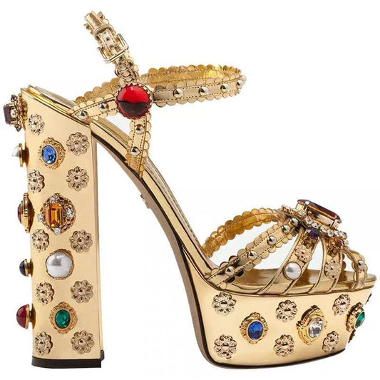 GOLDIE LOCKS Baroque Sandal - VEDA AKIRA