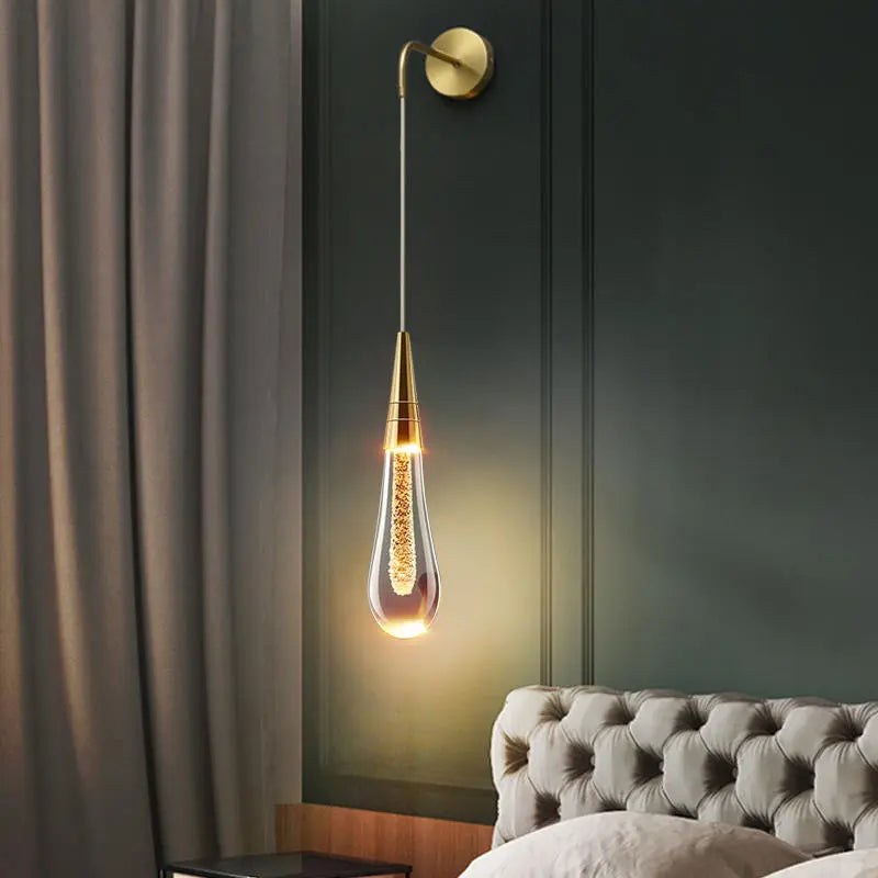 Raindrop Crystal Led Modern Wall Light - VEDA AKIRA