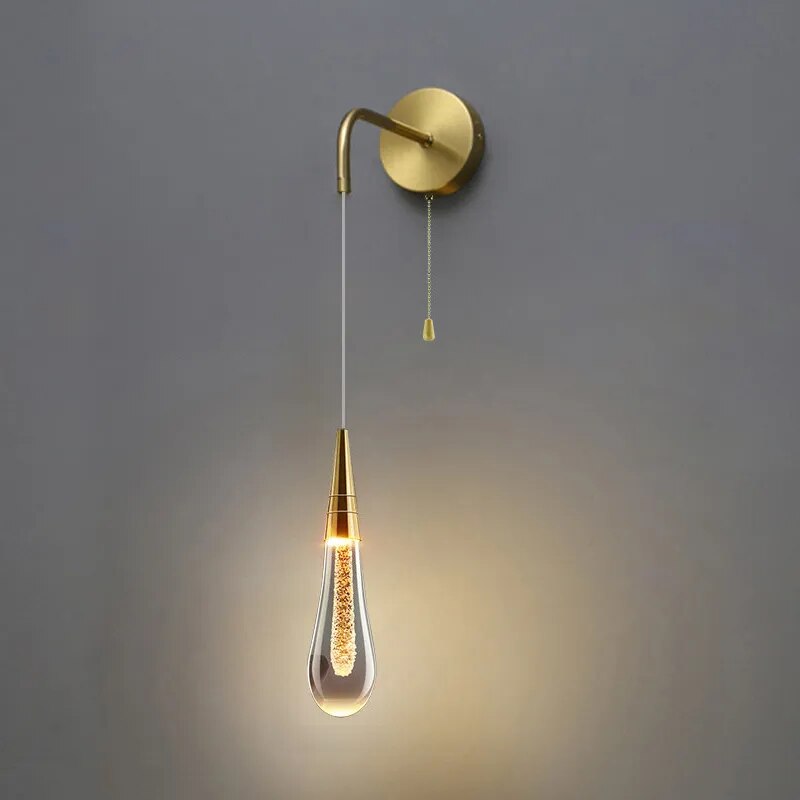 Raindrop Crystal Led Modern Wall Light - VEDA AKIRA