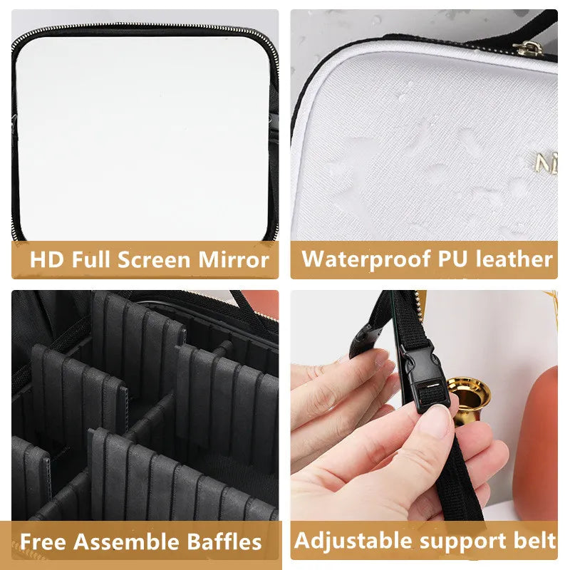 Smart LED Cosmetic Case with Mirror - VEDA AKIRA