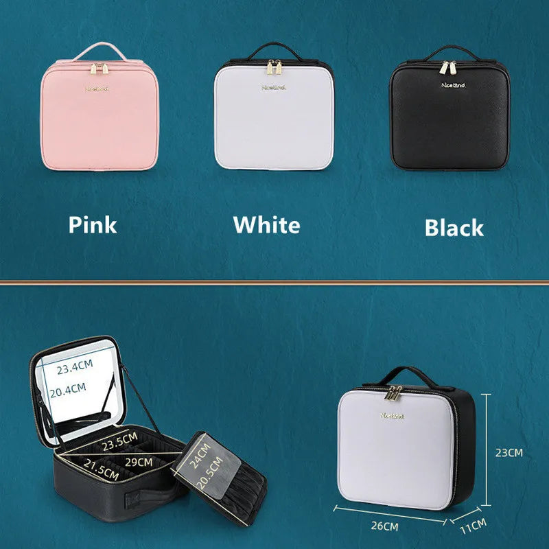 Smart LED Cosmetic Case with Mirror - VEDA AKIRA